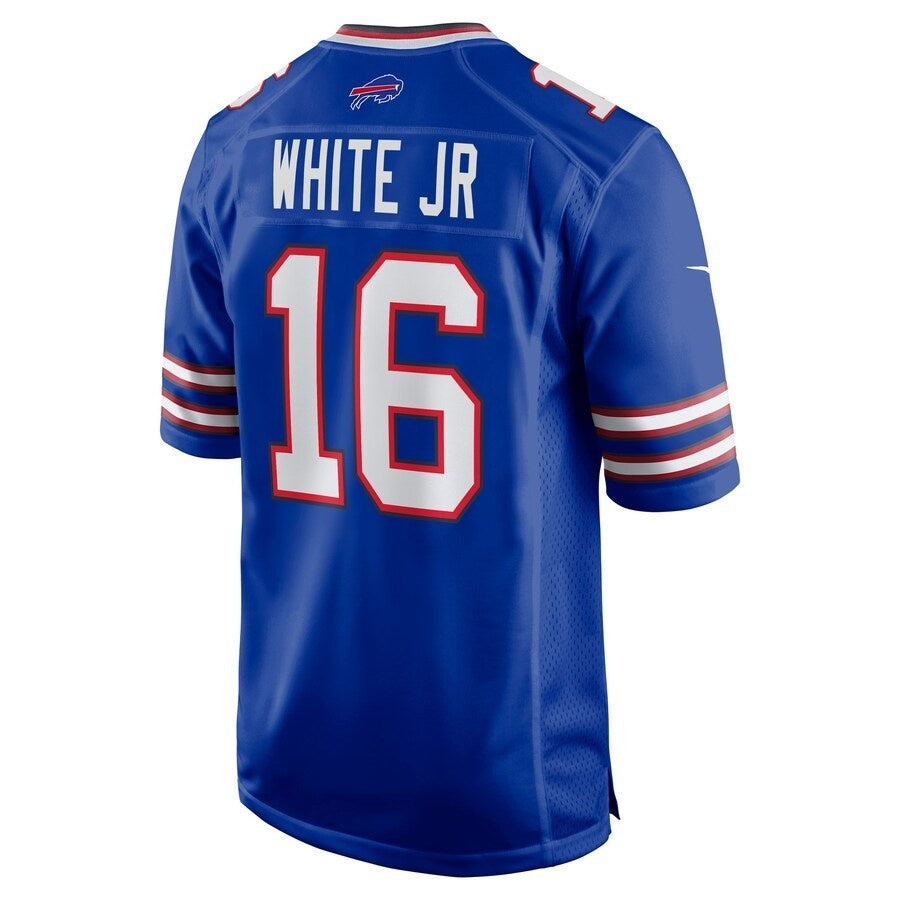 B.Bills #16 David White Jr. Royal Team Game Football Stitched American Jerseys