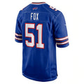 B.Bills #51 Morgan Fox Royal Team Game Football Stitched American Jerseys