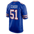 B.Bills #51 Nelson Ceaser Royal Team Game Football Stitched American Jerseys