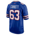 B.Bills #63 Austin Corbett Royal Team Game Stitched Football American Jersey