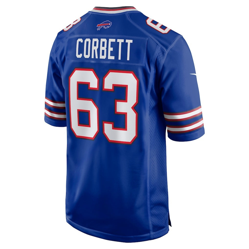 B.Bills #63 Austin Corbett Royal Team Game Stitched Football American Jersey