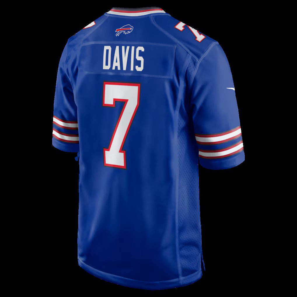 B.Bills #7 Ray Davis Royal Team Game Football Stitched American Jerseys