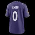B.Ravens #0 Roquan Smith Purple Team Game Stitched Football American Jersey