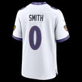B.Ravens #0 Roquan Smith White Game Stitched Football American Jersey
