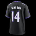 B.Ravens #14 Kyle Hamilton Black Alternate Game Stitched Football American Jersey