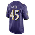 B.Ravens #45 Mike Green Purple Team Game Stitched American Football Jerseys