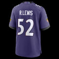 B.Ravens #52 Ray Lewis Purple Team Retired Player Game Stitched Football American Jersey