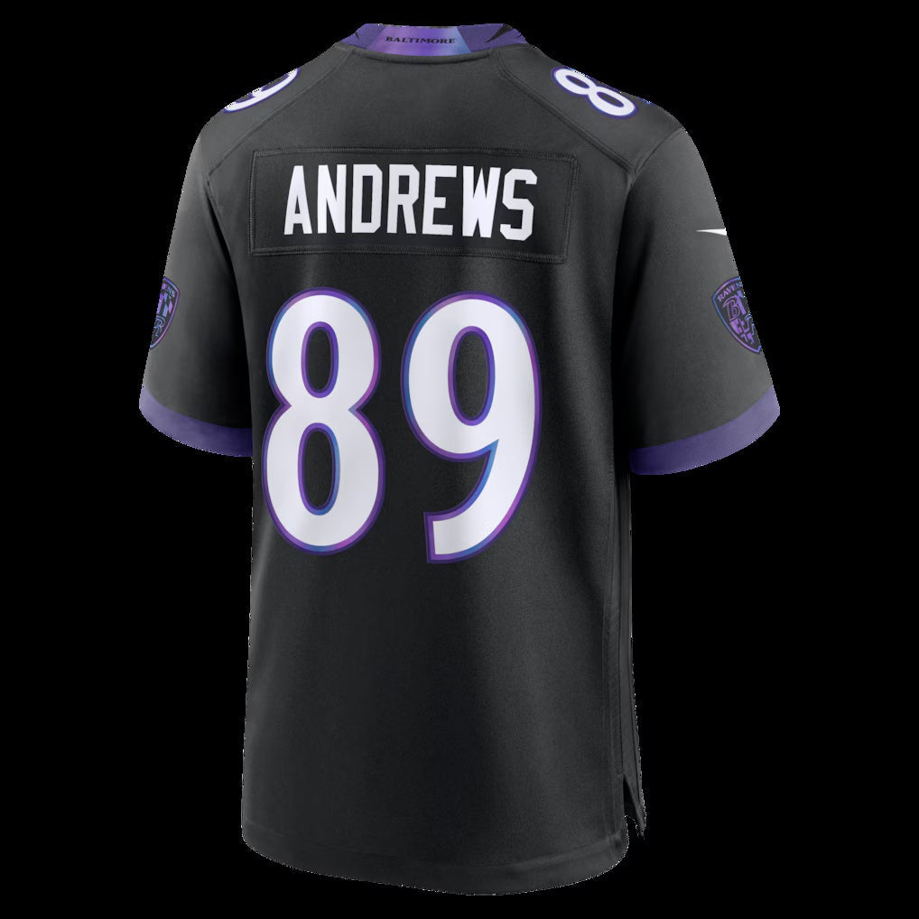 B.Ravens #89 Mark Andrews Black Alternate Game Stitched Football American Jersey