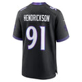 B.Ravens #91 Trey Hendrickson Black Alternate Game Stitched Football American Jersey