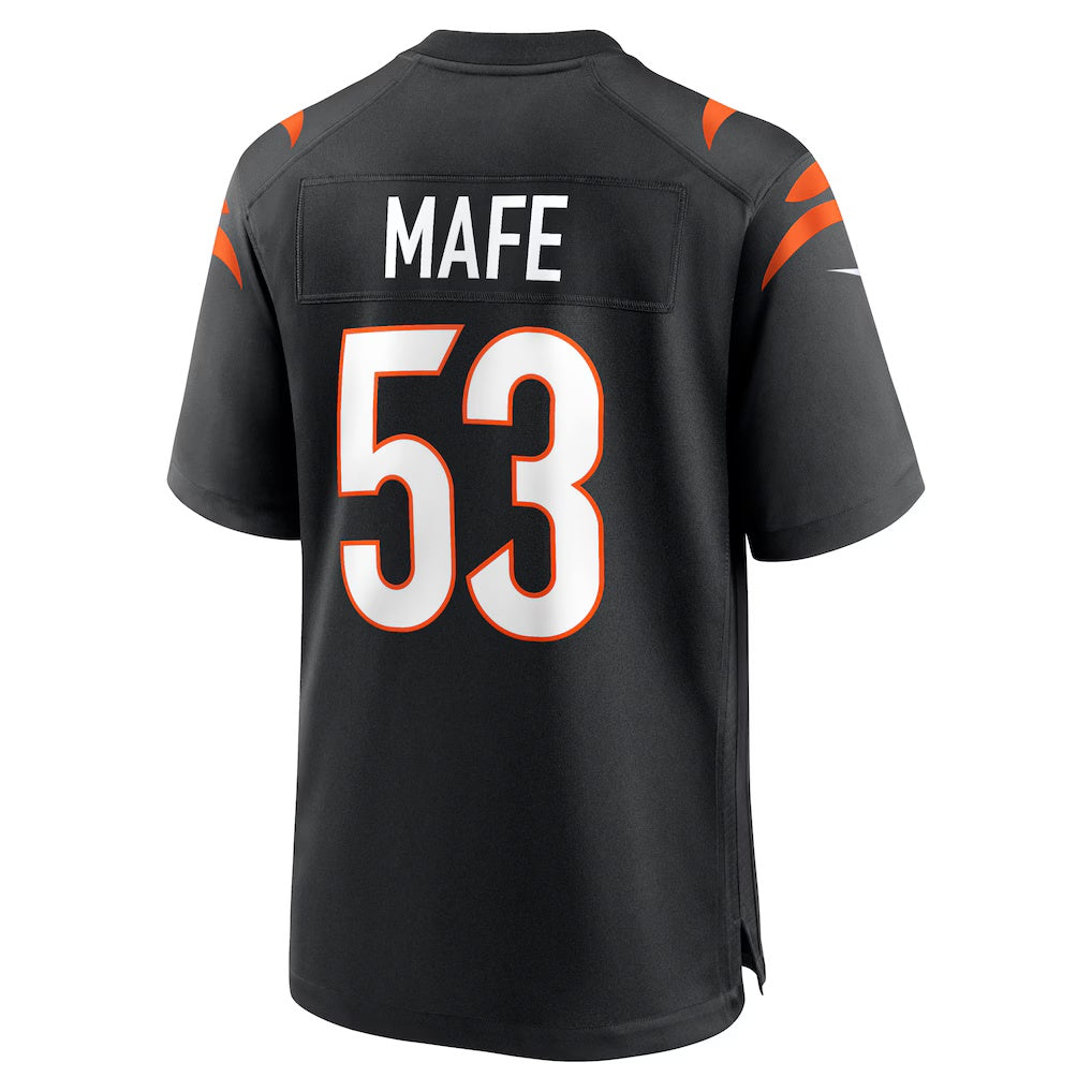 C.Bengals #53 Boye Mafe Black Team Game Stitched Football American Jersey