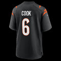 C.Bengals #6 Bryan Cook Black Team Game Stitched Football American Jersey