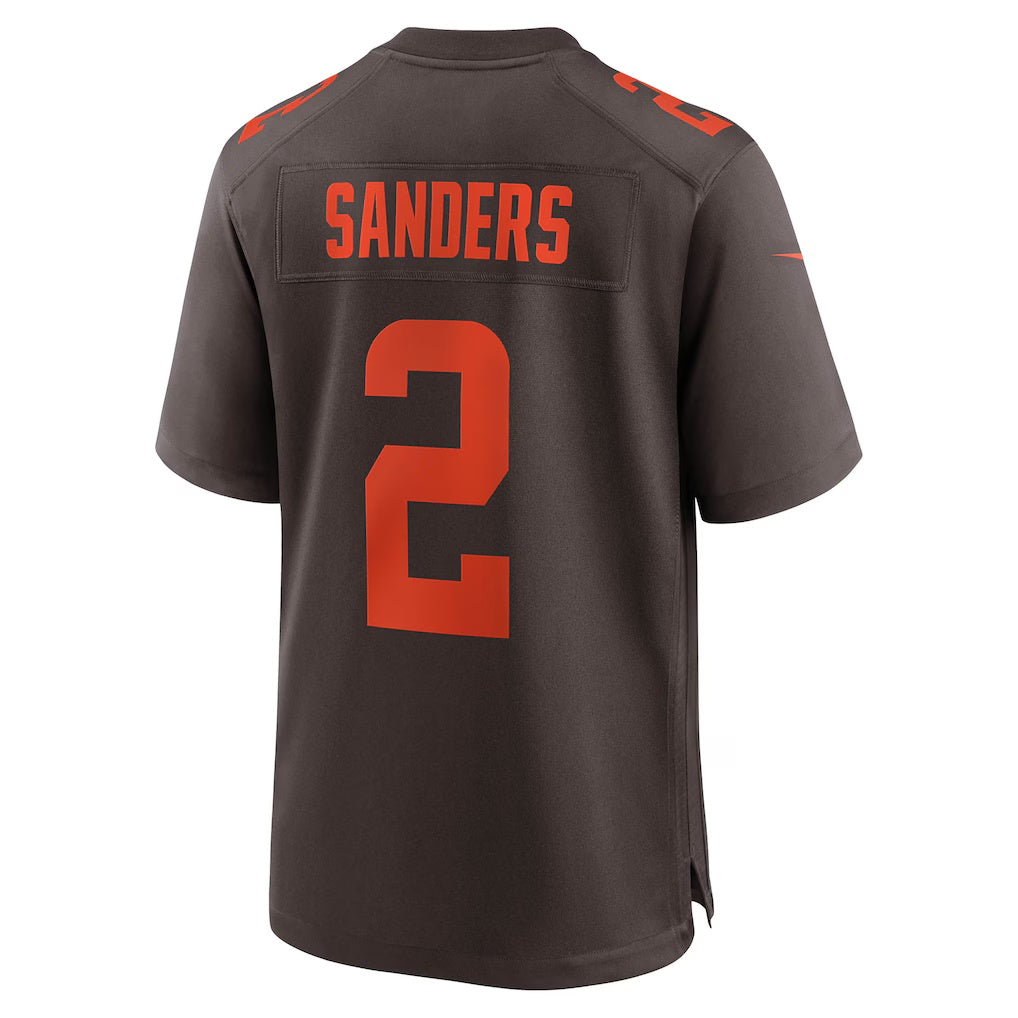 C.Browns #2 Shedeur Sanders Brown Alternate Game Stitched American Football Jerseys