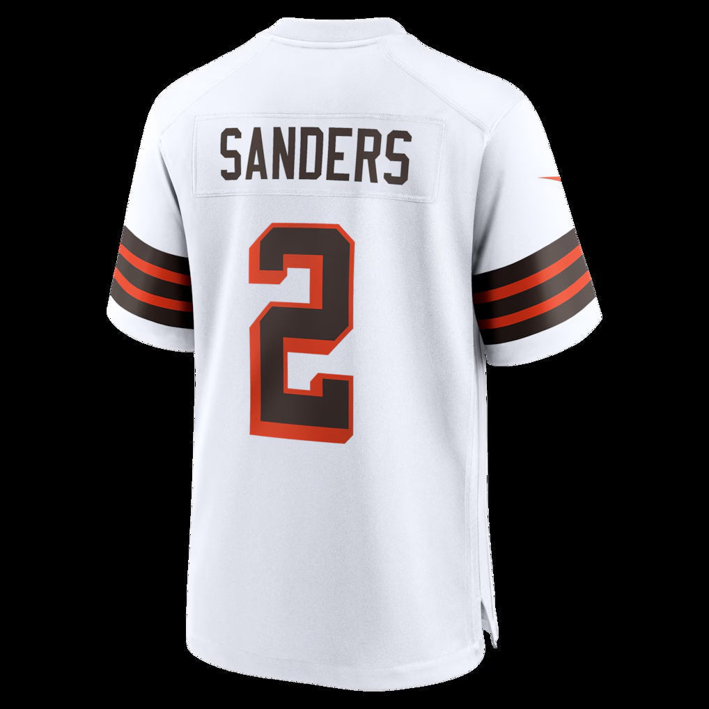 C.Browns #2 Shedeur Sanders White Alternate Game Stitched Football American Jersey