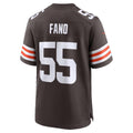 C.Browns #55 Spencer Fano Brown 2026 Draft First Round Pick No. 9 Team Game Stitched American Football Jerseys