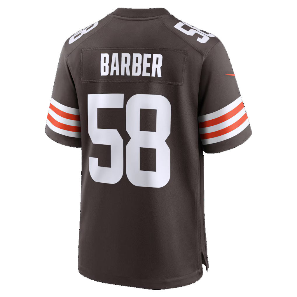 C.Browns #58 Austin Barber Brown Team Game Stitched American Football Jerseys