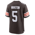 C.Browns #5 Jameis Winston Brown Team Game Stitched American Football Jerseys
