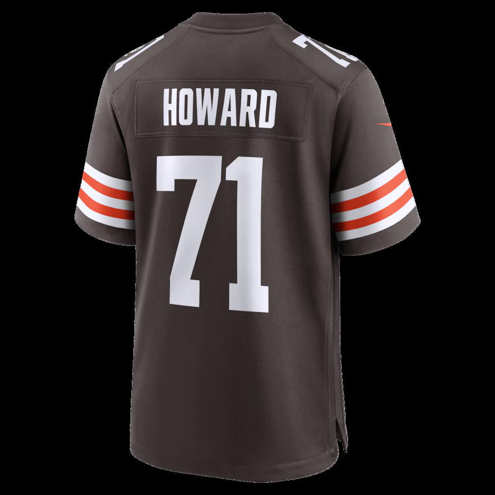 C.Browns #71 Tytus Howard Brown Team Game Stitched American Football Jerseys