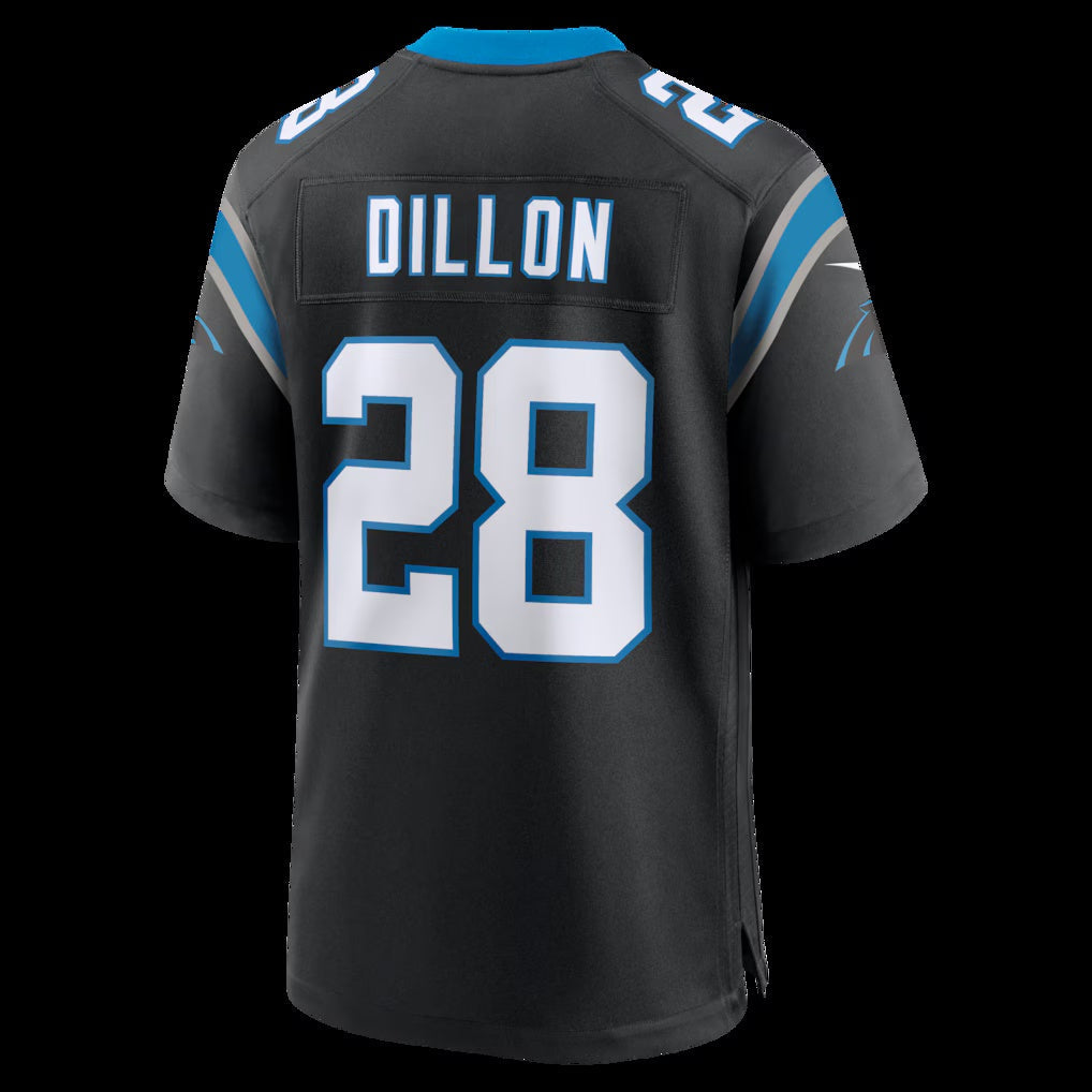 C.Panthers #28 AJ Dillon Black Team Game Stitched Football American Jersey