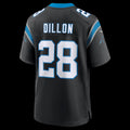 C.Panthers #28 AJ Dillon Black Team Game Stitched Football American Jersey