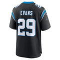 C.Panthers #29 Akayleb Evans Black Team Game Stitched American Football Jerseys