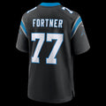 C.Panthers #77 Luke Fortner Black Team Game Stitched American Football Jerseys