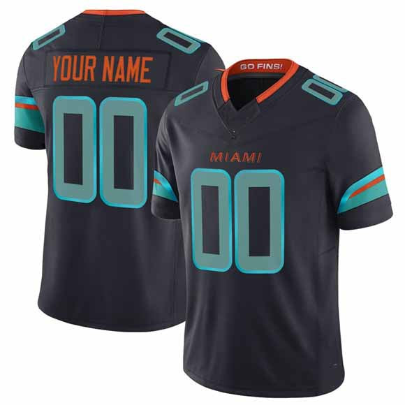 Custom M.Dolphins Active Player Black 2025 F.U.S.E. ¡°Rivalries¡± Vapor Limited Football Stitched Jersey
