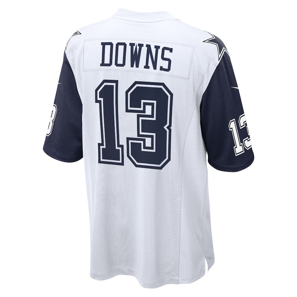D.Cowboys #13 Caleb Downs White Alternate Game American Football Jerseys