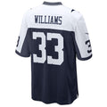 D.Cowboys #33 Javonte Williams Navy Alternate Game American Football Jersey