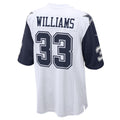 D.Cowboys #33 Javonte Williams White Alternate Game American Football Jersey