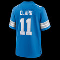 D.Lions #11 Damone Clark Blue Team Game American Football Jersey