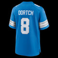 D.Lions #8 Greg Dortch Blue Team Game American Football Jersey