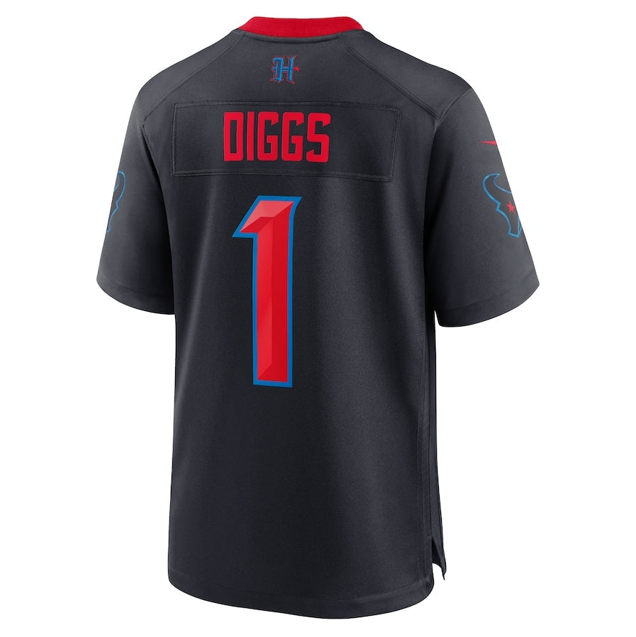 H.Texans #1 Stefon Diggs Navy Alternate Game American Football Jersey