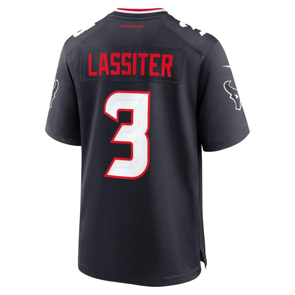 H.Texans #3 Kamari Lassiter Navy Team Game American Football Jersey