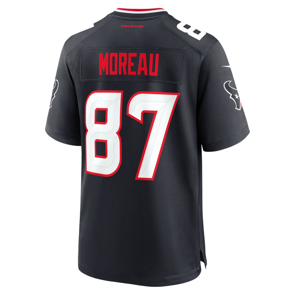 H.Texans #87 Foster Moreau Navy Team Game American Football Jersey