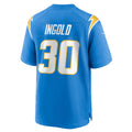 LA.Chargers #30 Alec Ingold Powder Blue Team Game Stitched Football American Jersey