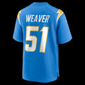 LA.Chargers #51 Rashad Weaver Powder Blue Team Game Stitched American Football Jerseys