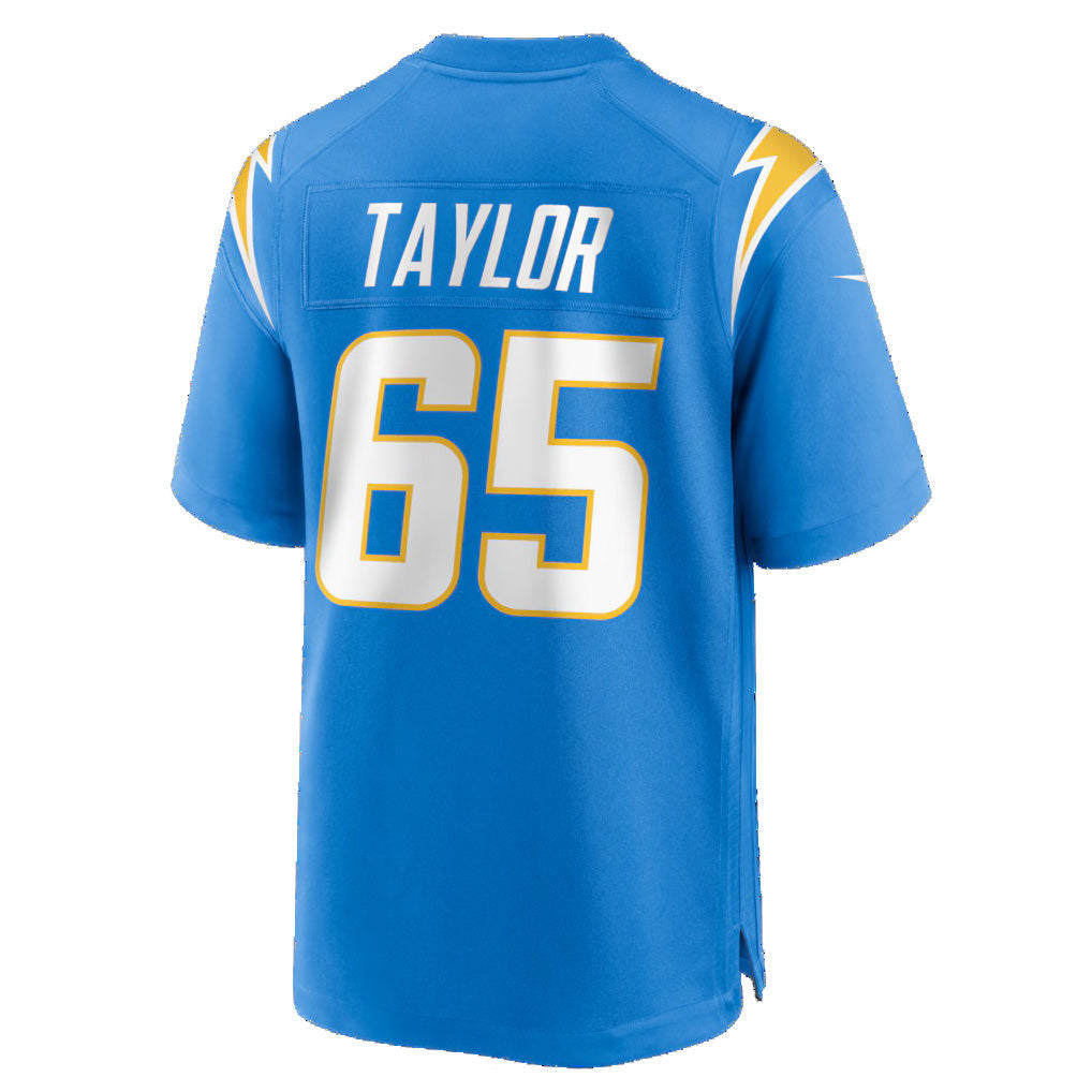 LA.Chargers #65 Logan Taylor Powder Blue Team Game Stitched Football American Jersey