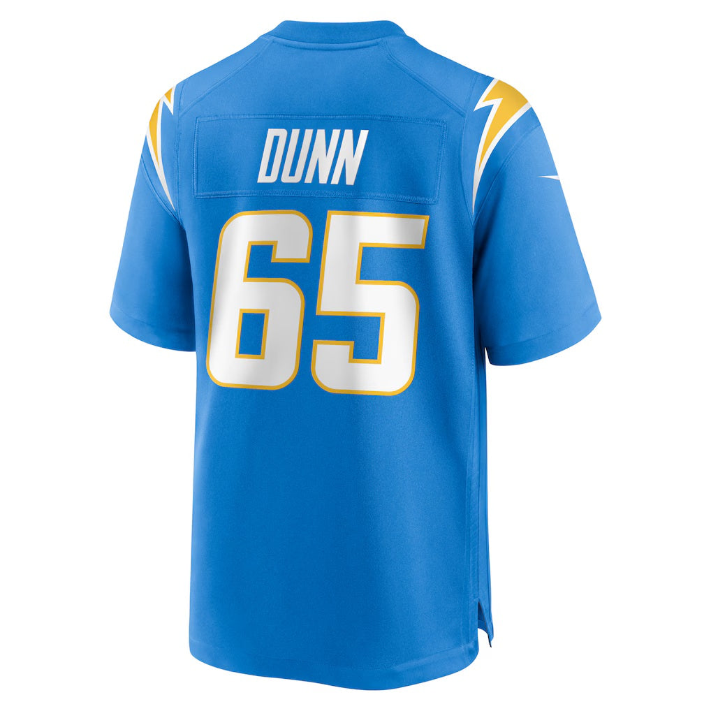 LA.Chargers #65 Michael Dunn Powder Blue Team Game Stitched American Football Jerseys