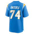 LA.Chargers #74 Kayode Awosika Powder Blue Team Game Stitched Football American Jersey