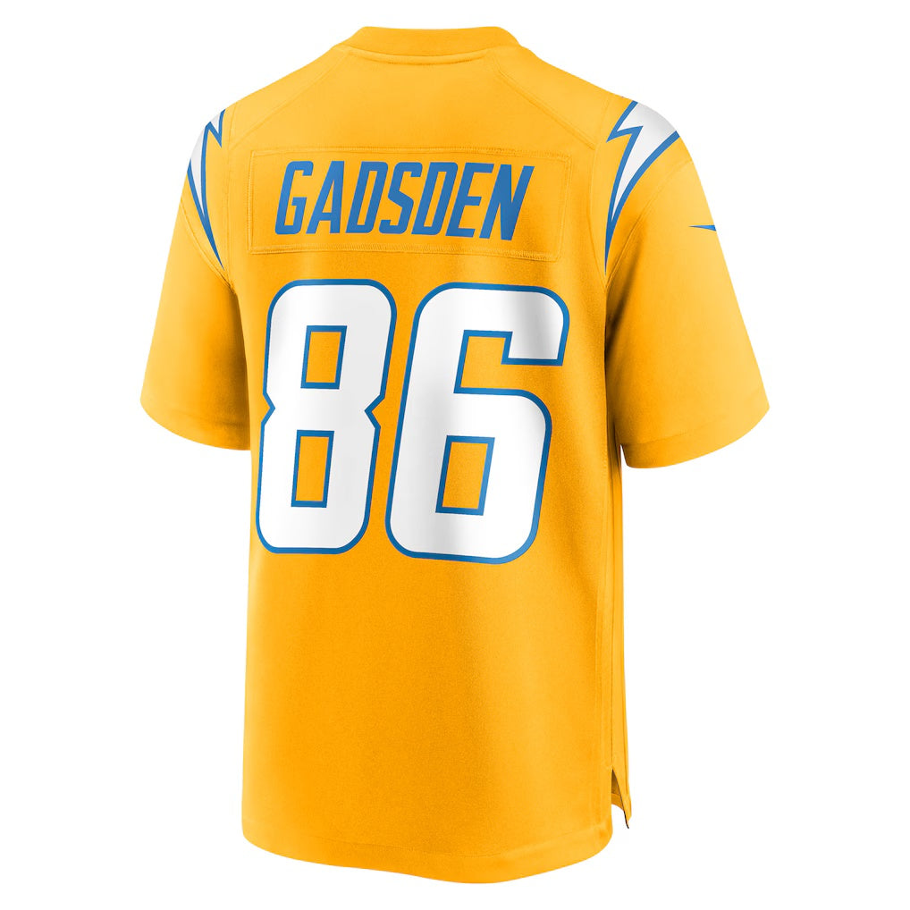 LA.Chargers #86 Oronde Gadsden Gold Alternate Charger Power Game Stitched American Football Jerseys