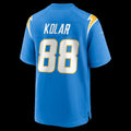 LA.Chargers #88 Charlie Kolar Powder Blue Team Game Stitched American Football Jerseys