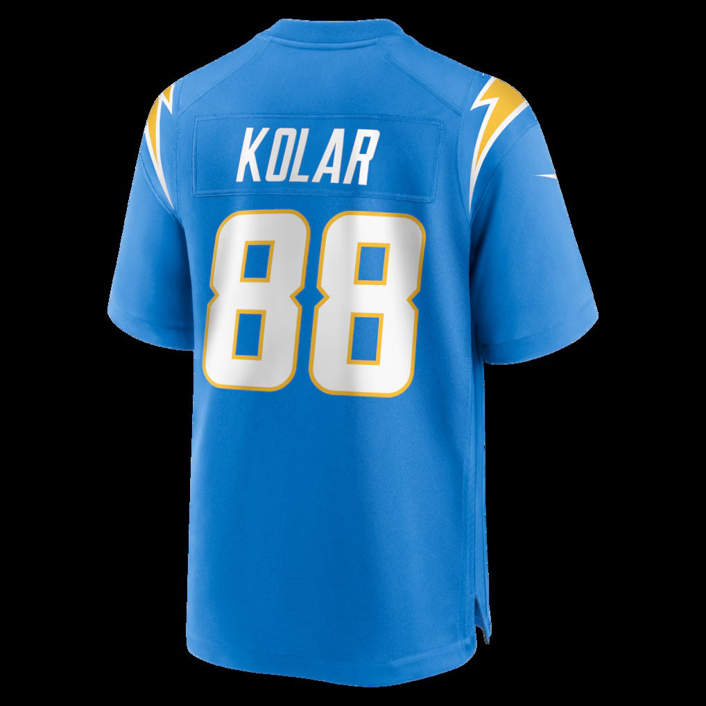 LA.Chargers #88 Charlie Kolar Powder Blue Team Game Stitched American Football Jerseys