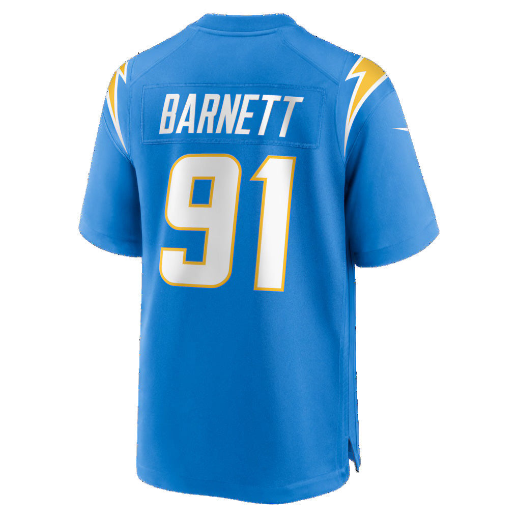 LA.Chargers #91 Nick Barnett Powder Blue Team Game Stitched Football American Jersey