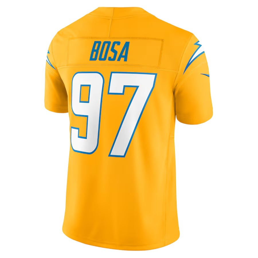 LA.Chargers #97 Joey Bosa Gold Alternate Charger Power Vapor F.U.S.E. Limited American Football Jerseys