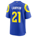 LA.Rams #21 Cam Lampkin Royal Team Game Stitched Football American Jersey
