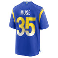 LA.Rams #35 Nick Muse Royal Team Game Stitched American Football Jerseys