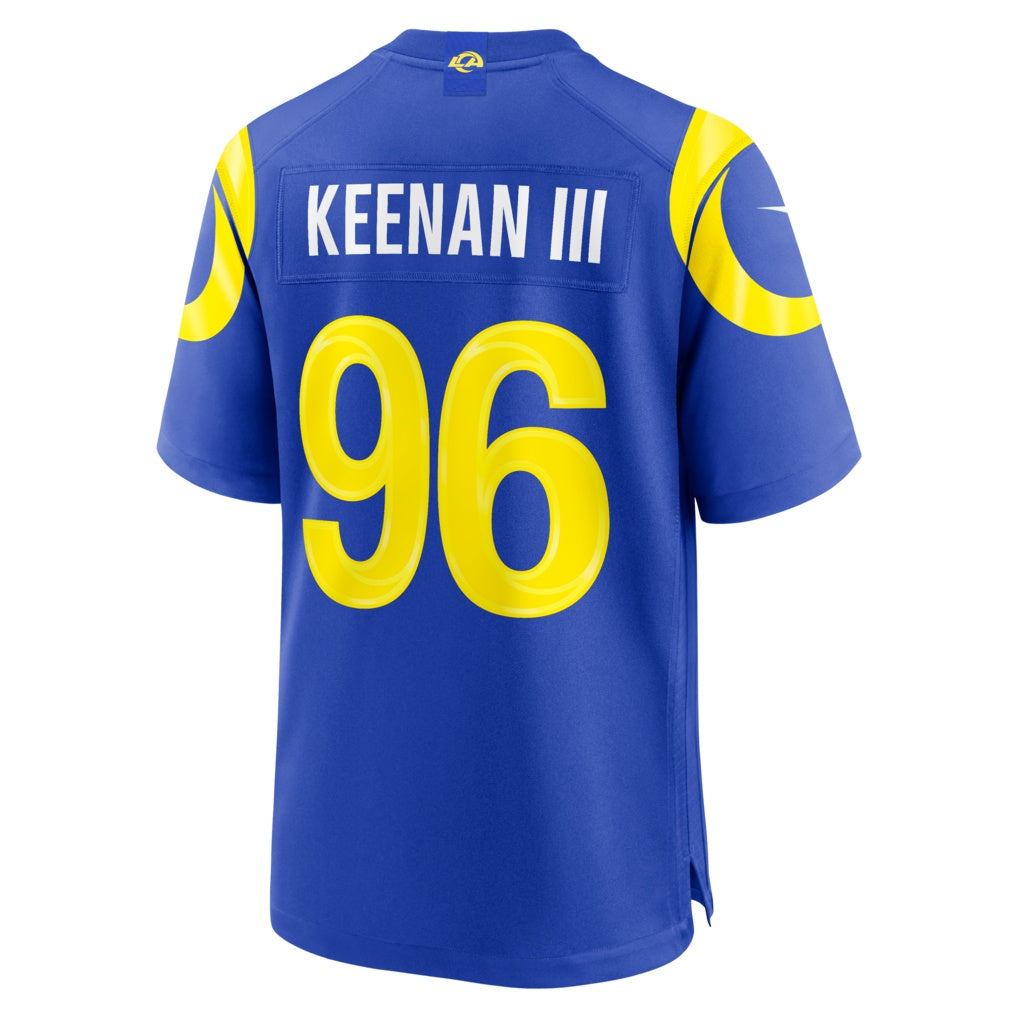 LA.Rams #96 Tim Keenan III Royal Team Game  Stitched Football American Jersey