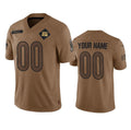 Custom C.Bengals Active Player Custom 2023 Brown Salute To Service Limited Football Stitched Jersey