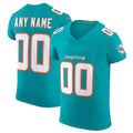 Custom M.Dolphins Aqua Scarlet Vapor F.U.S.E. Elite  Jersey Stitched American Football Jerseys