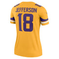 MN.Vikings #18 Justin Jefferson Gold Inverted Legend Jersey Stitched American Football Jerseys